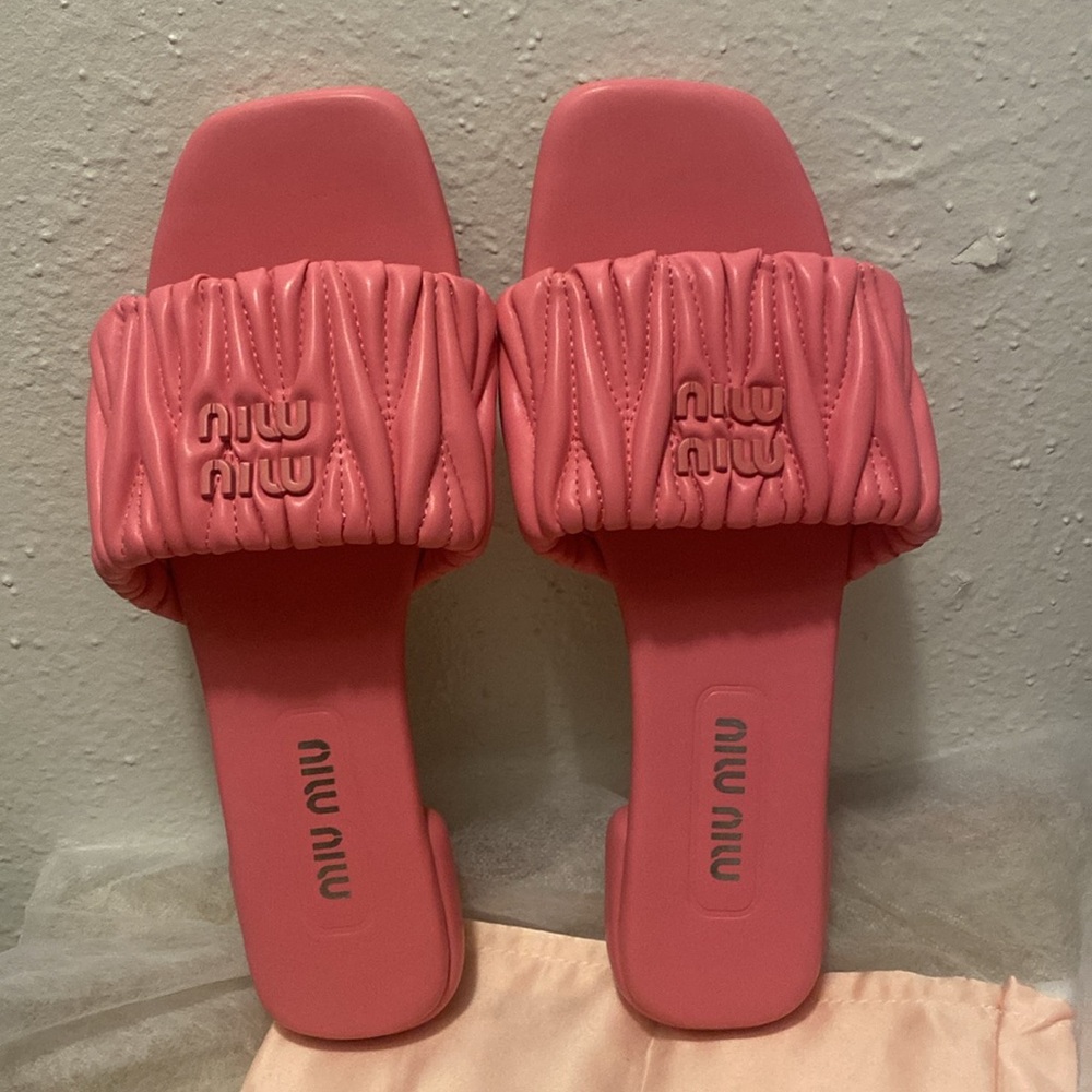 Miu miu sandals in sweet pink